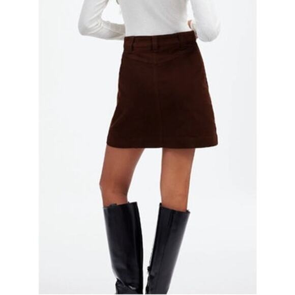 Madewell Utility Mini Skirt in Moleskin Dark Chicory 8 - Picture 2 of 10
